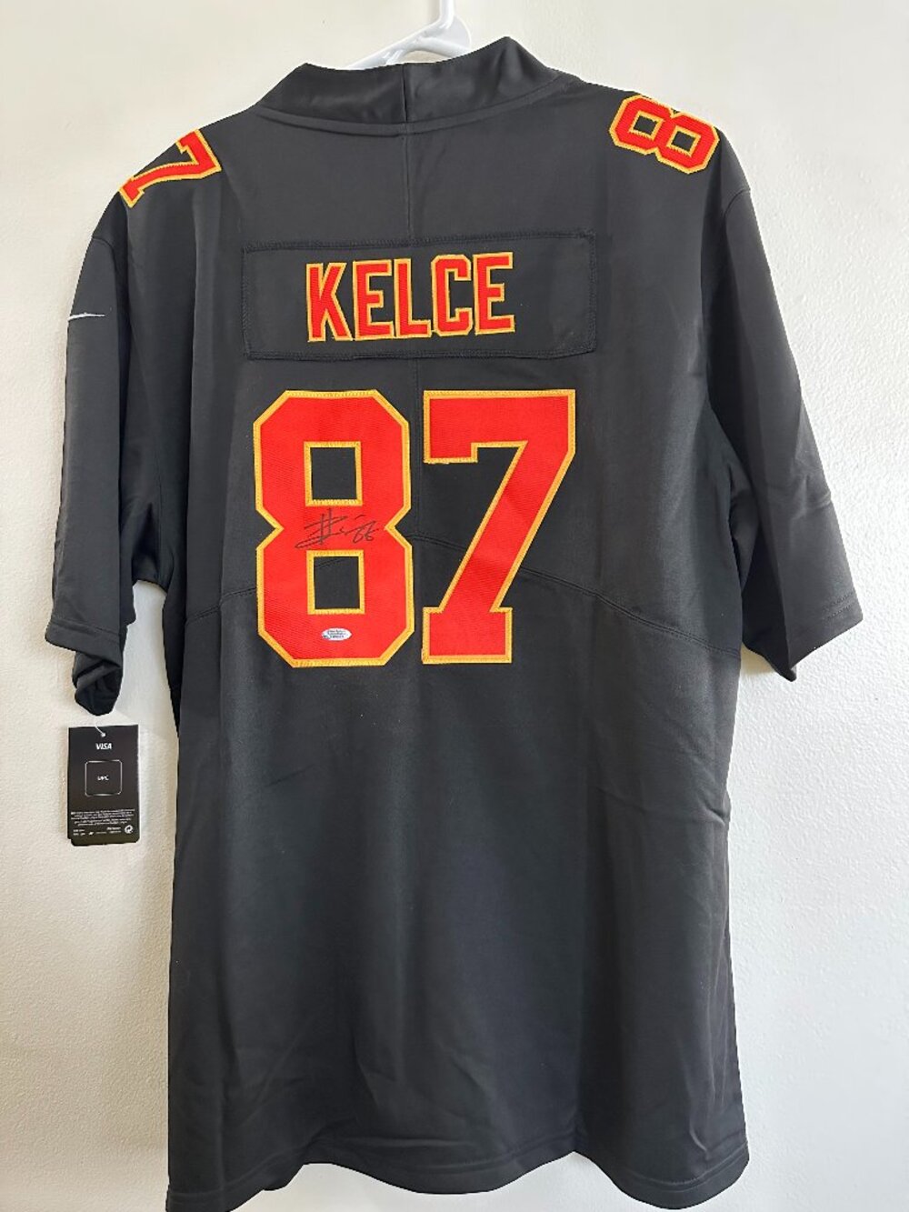 TRAVIS KELCE SIGNED KANSAS CITY CHIEFS AUTOGRAPHED NIKE JERSEY w/COA - XL 13-2